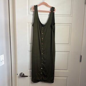 Fashion Nova Deep Green Midi Dress